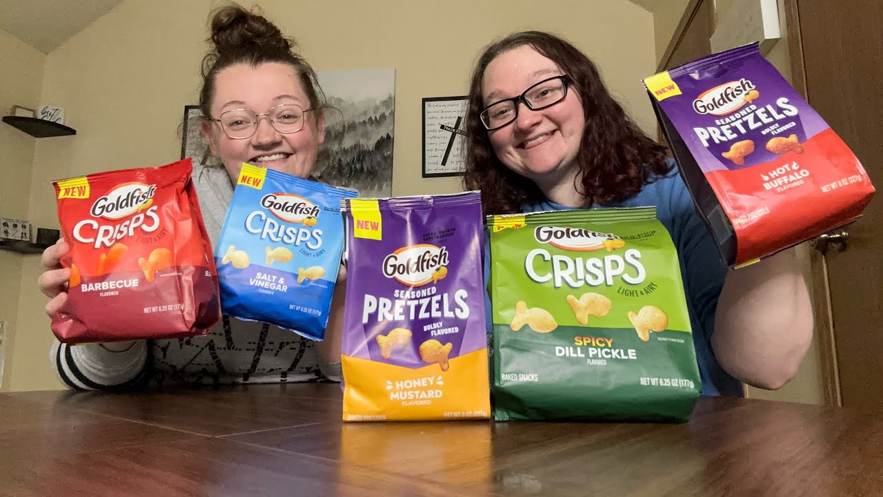 Trying the NEW Goldfish Crisps & Pretzels