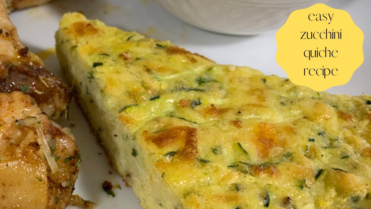 ASMR cooking no music, easy zucchini quiche recipe