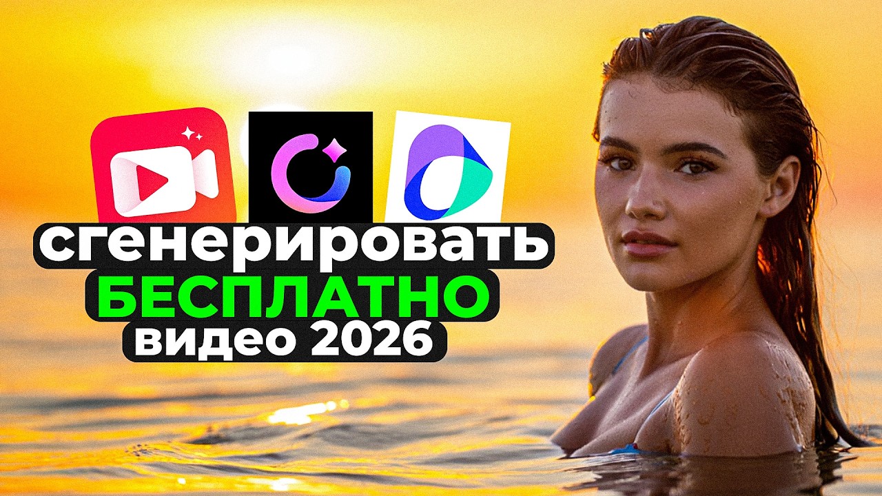 ТОП 3 НЕЙРОСЕТИ Для Генерации Видео в 2026 году БЕСПЛАТНО
