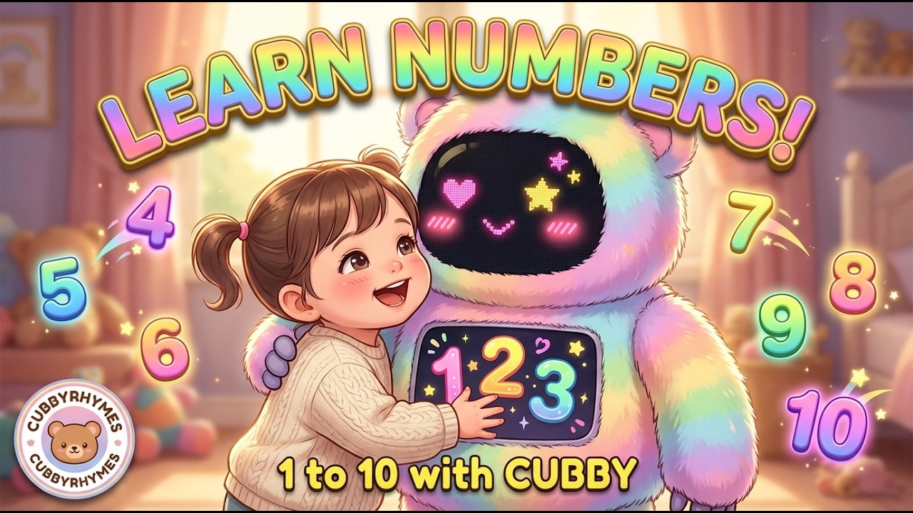 Learn Numbers 1 to 10 with CUBBY Robot 🤖 | Counting Song for Toddlers | Fun Math Learning!