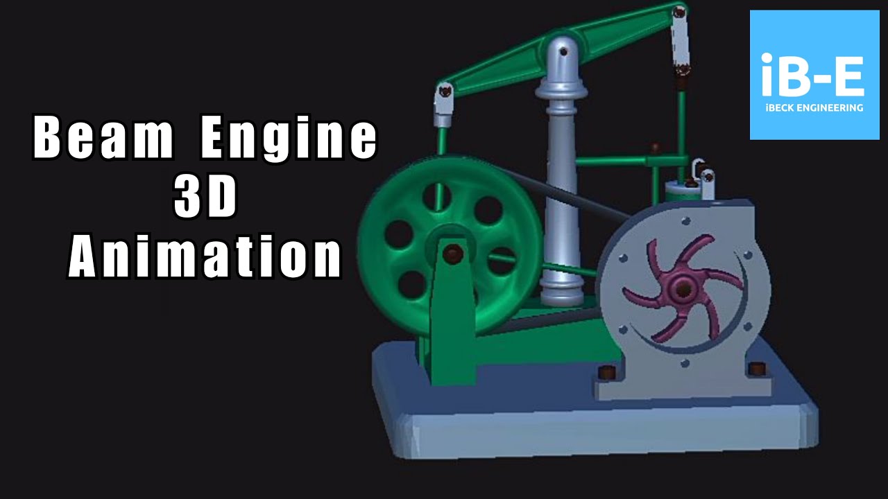 Beam engine working principle - beam engine 3d animation