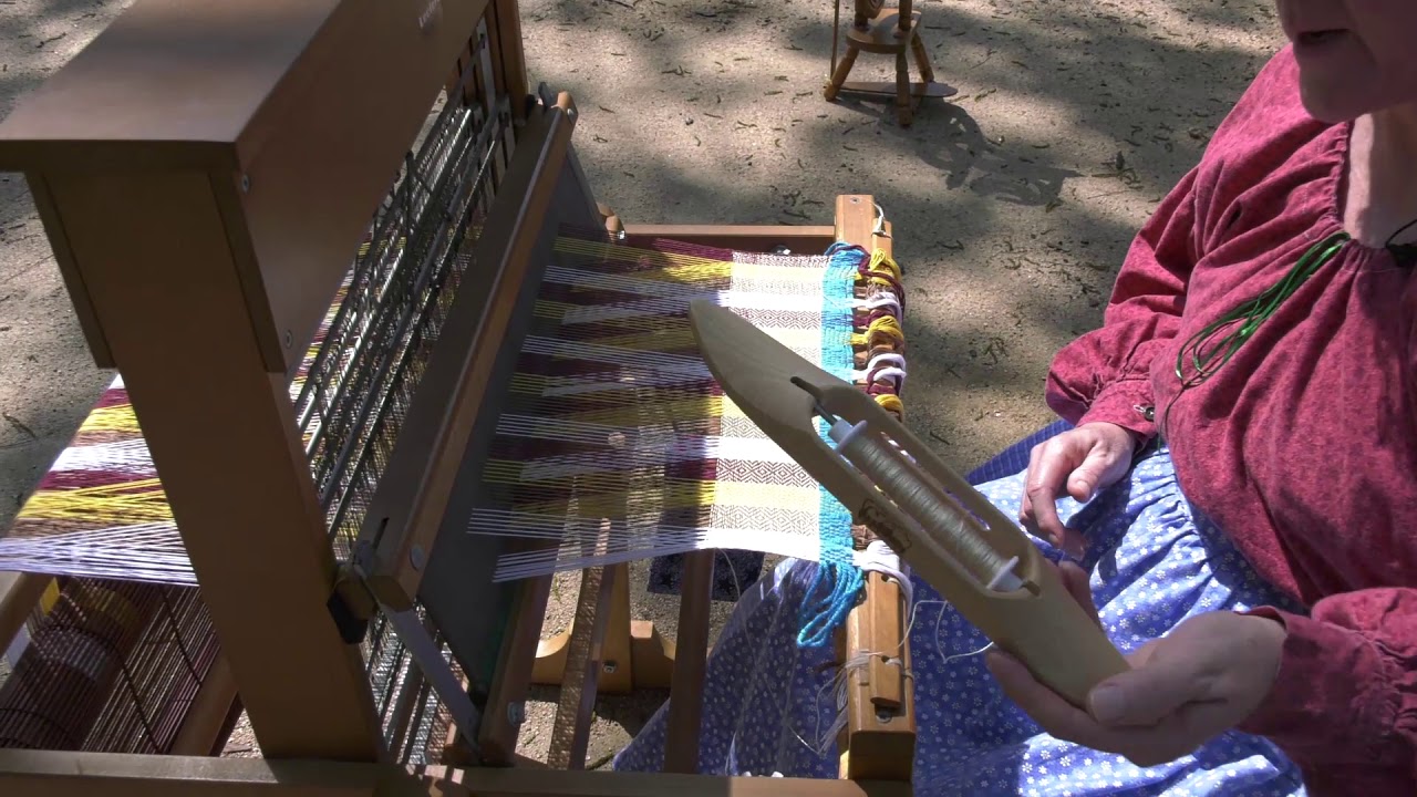 Homespun - How Clothes Were Made In The 1830's: Weaving With A Loom