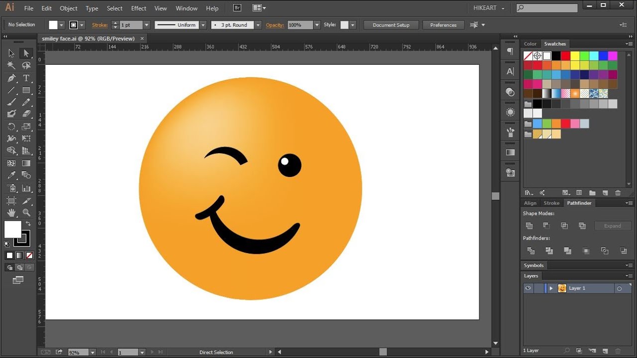 How to Draw a Smiley Face in Adobe Illustrator