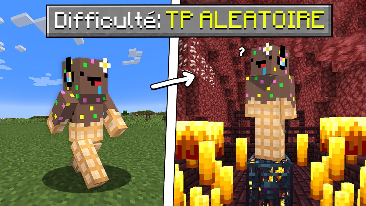 Finir Minecraft mais toute les 30sec je me TP à un MOB aléatoire..