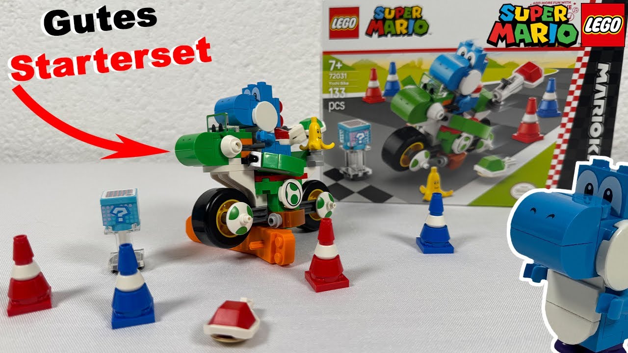 KLASSE Starterset, mit COOLEN YOSHI|LEGO Super Mario Mario Kart Yoshi-Bike #lego