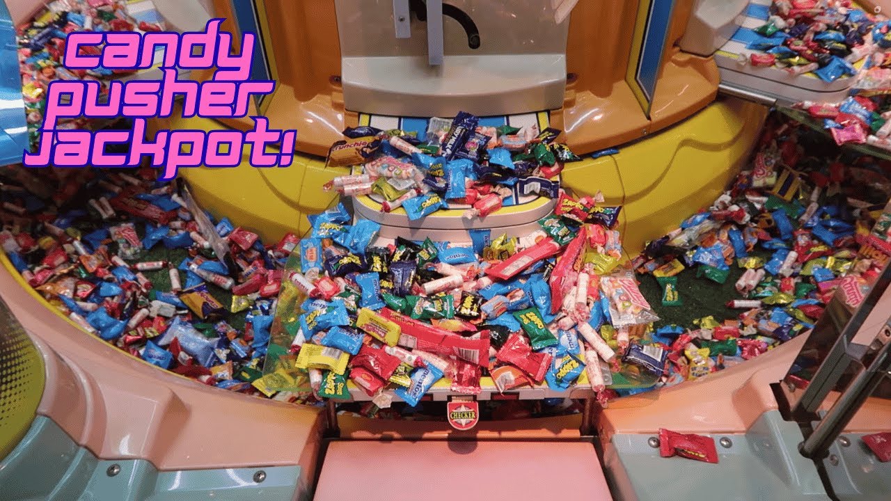 Джекпот Candy Pusher!! Победитель! Победитель! Аркадный автомат BIG SWEET LAND - Timezone, Австралия