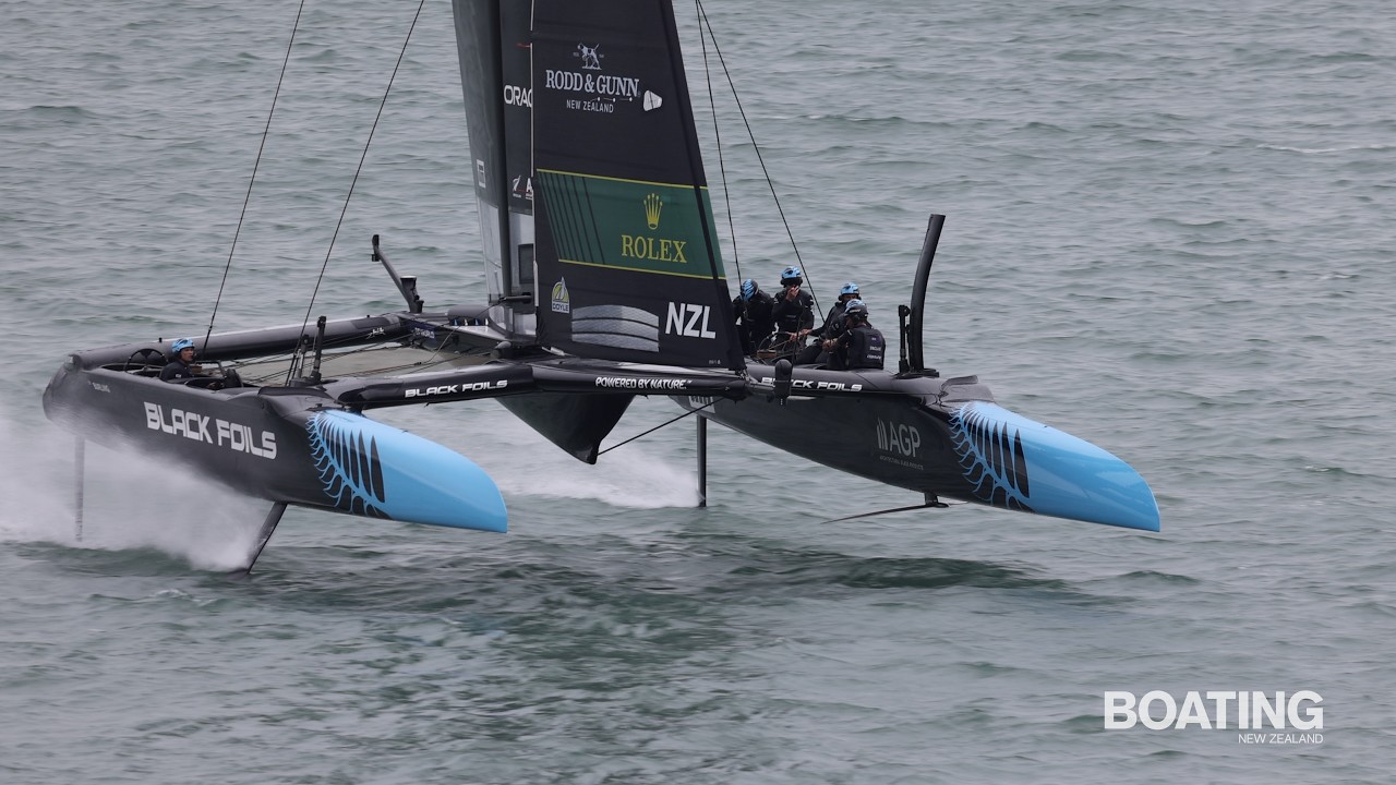 Black Foils Return in Auckland SailGP