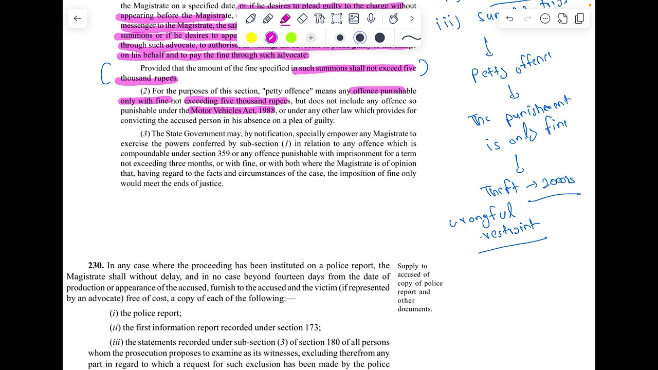 CRPC/BNSS Lecture-56 | Section 229, 230,231,232,233 of BNSS