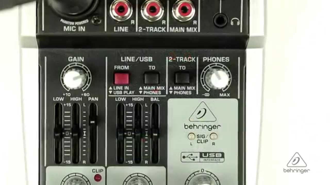 302USB Малоформатный микшер и USB-аудиоинтерфейс