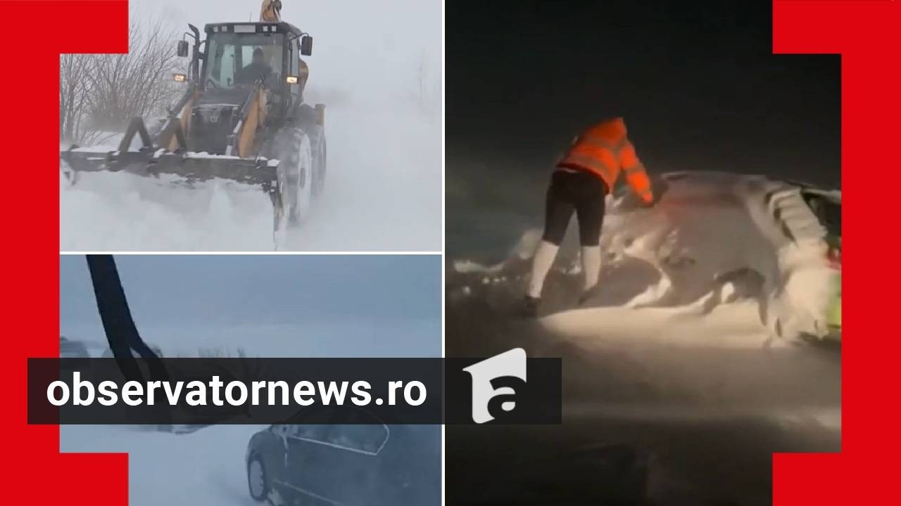20 de tronsoane de drum din 6 județe, blocate în continuare din cauza nămeților. Când scăpăm de frig