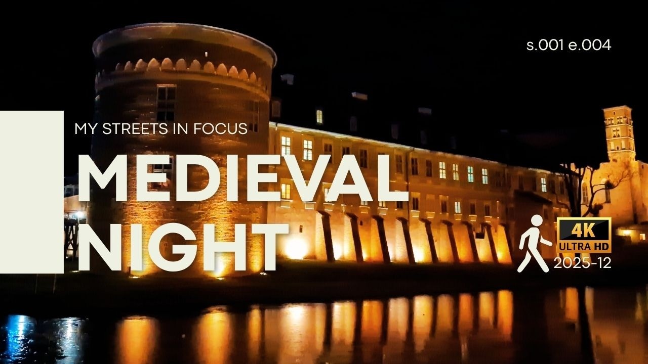 Lidzbark Warmiński Winter Walk 🇵🇱 High Gate, Old Town Lights & Castle Courtyard