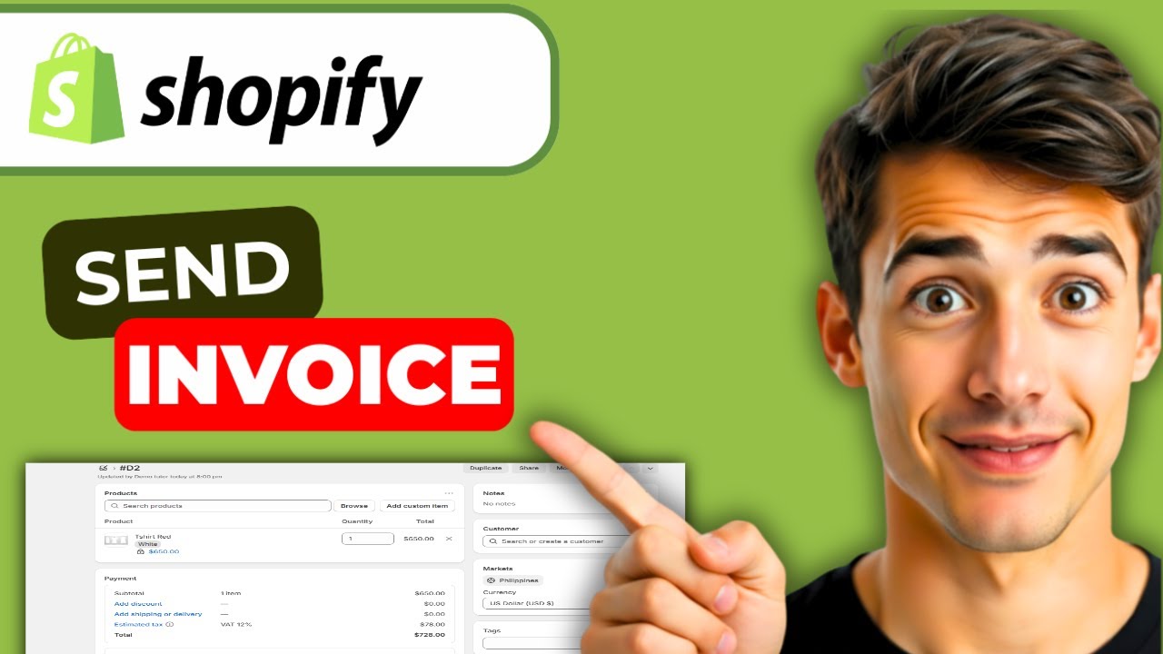 Как отправить счет-фактуру в Shopify (самый простой способ) (руководство 2026 года)