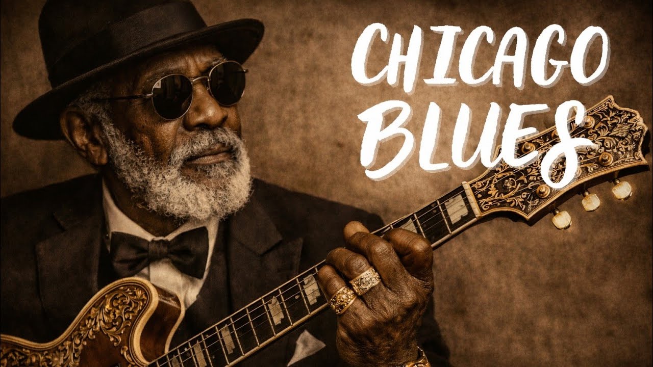 Chicago Blues Night | Relaxing Slow Blues Guitar & Jazz Vibes