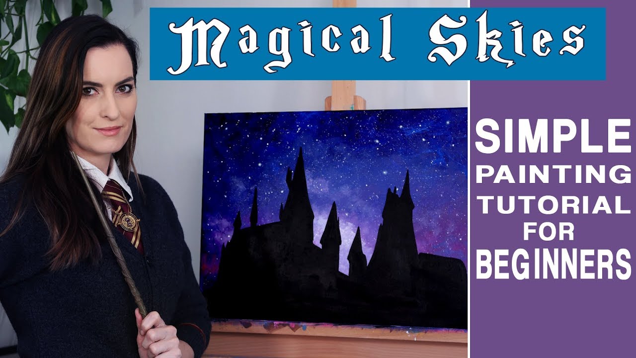 Magical Skies Simple Painting Tutorial For Beginners