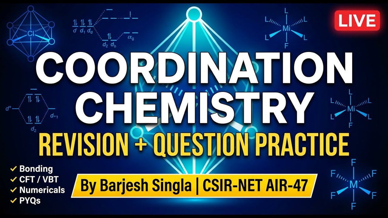 COORDINATION CHEMISTRY THEORY + QUESTION PRACTICE |MASTER CADRE SCIENCE |