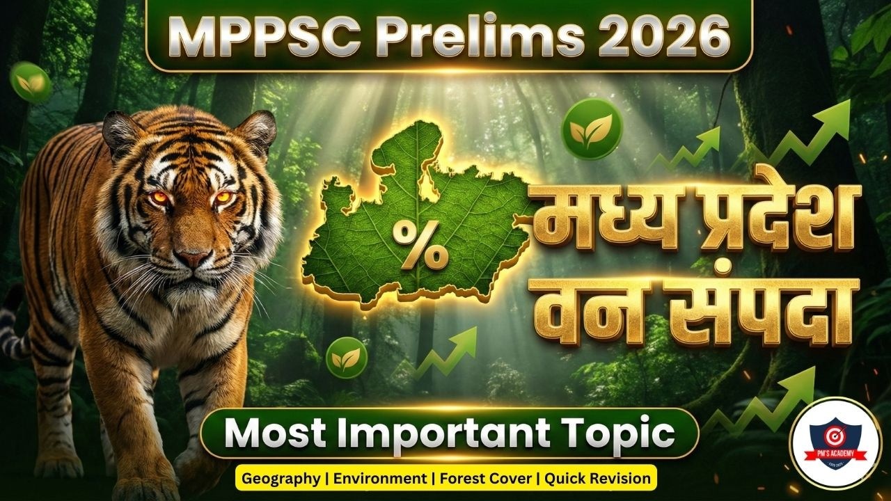 मध्य प्रदेश के वन एवं वन संपदा | MPPSC Prelims 2026 | Forest Cover, National Parks, MP Geography