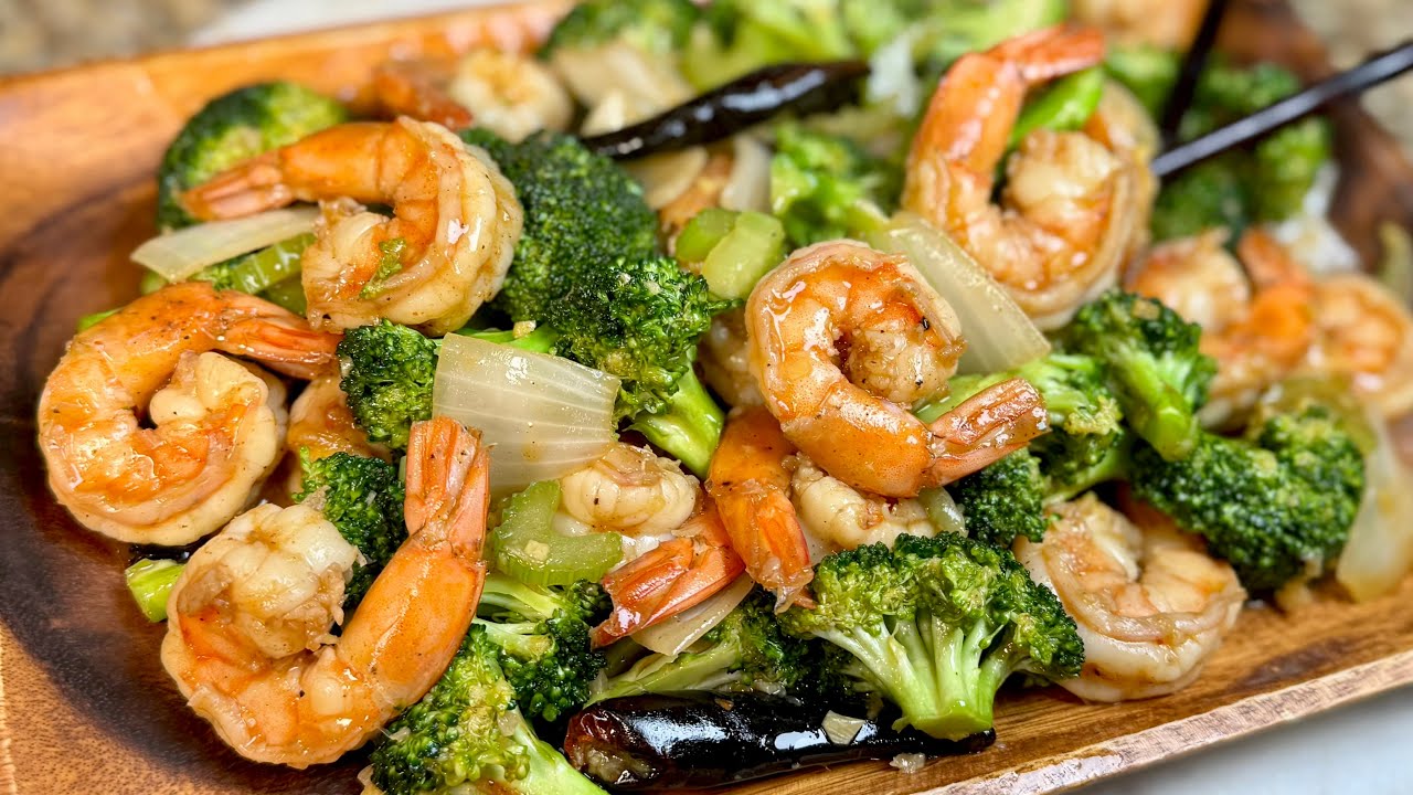 CAMARONES CON BRÓCOLI EN 10 MINUTOS / COMIDA CHINA / RECETA FÁCIL