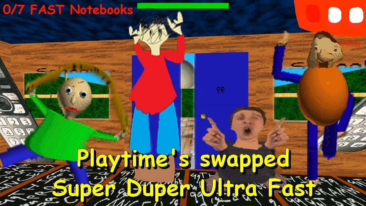 Игровые основы 1 4 3, подмененные Playtime, декомпилируют Super Duper Ultra Fast (мод Baldi's Bas...