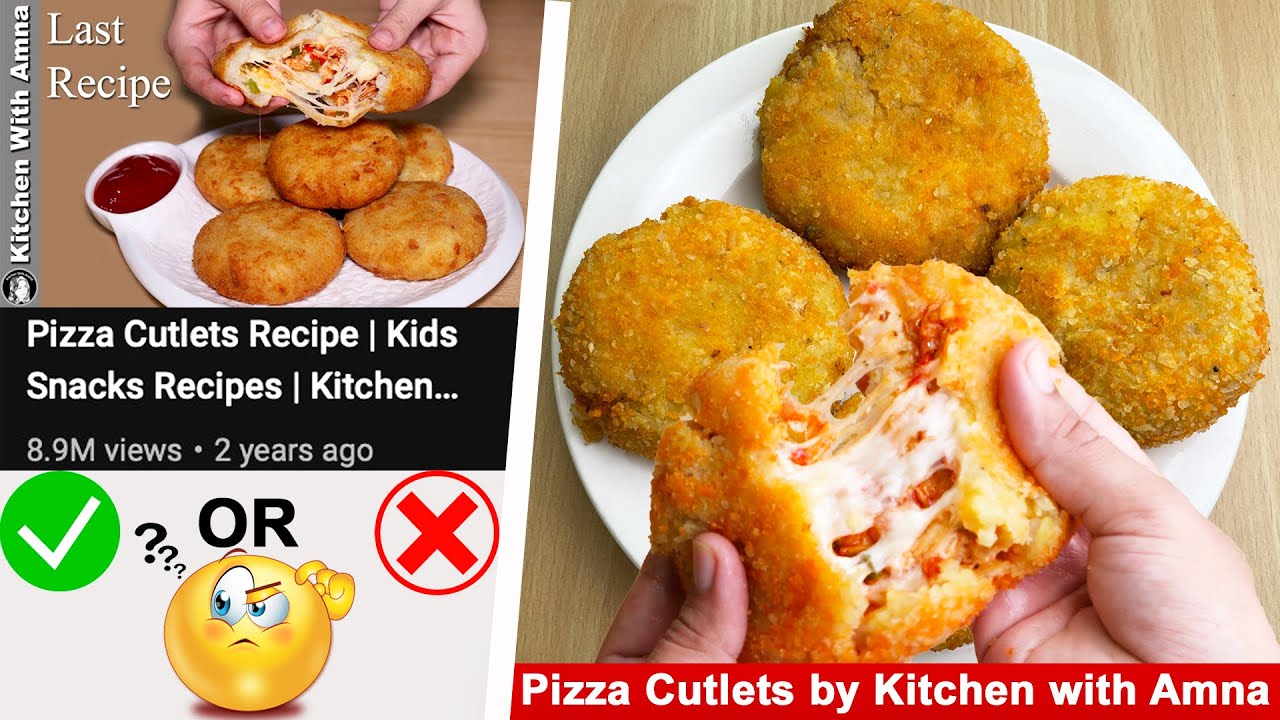 Pizza Cutlets Recipe | Kids Snacks Recipes | Kitchen With Amna Vs Bahu Rani Recipes |Perfect or 🧐 ?