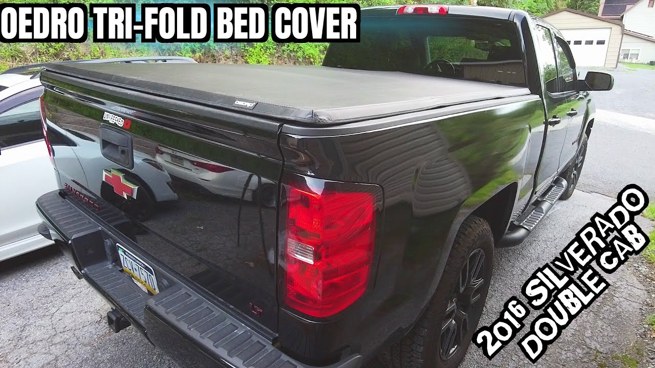 Oedro Tri Fold Bedcover for a 2016 Chevy Silverado Double Cab