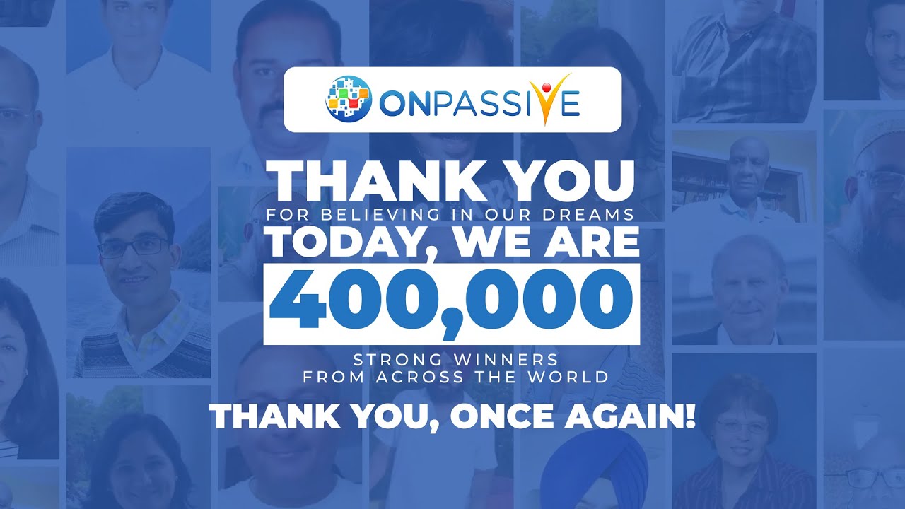 ONPASSIVE Celebrates Another Milestone With 400,000 GoFounders | ONPASSIVE
