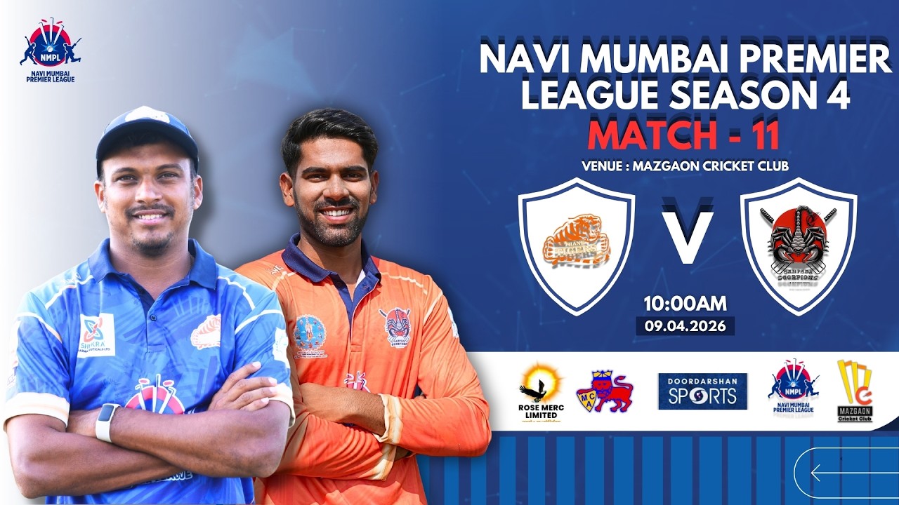 NMPL Season 4 | Sanpada Scorpions vs Thane Tigers | Day 6 - M11 | Mazgaon cricket club | 09.04.26