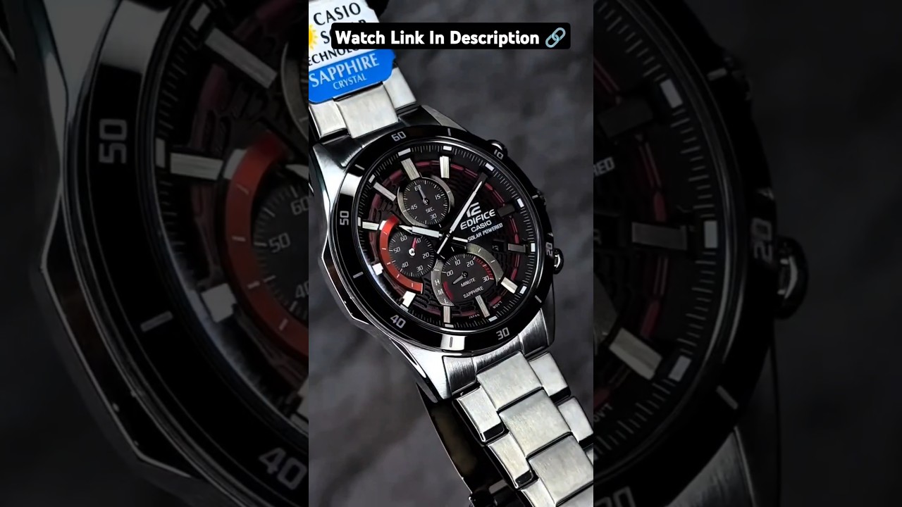 Edifice Casio Solar Powered Luxurious Men's Watch #elegantwatches #luxurywatchesformen #edifice