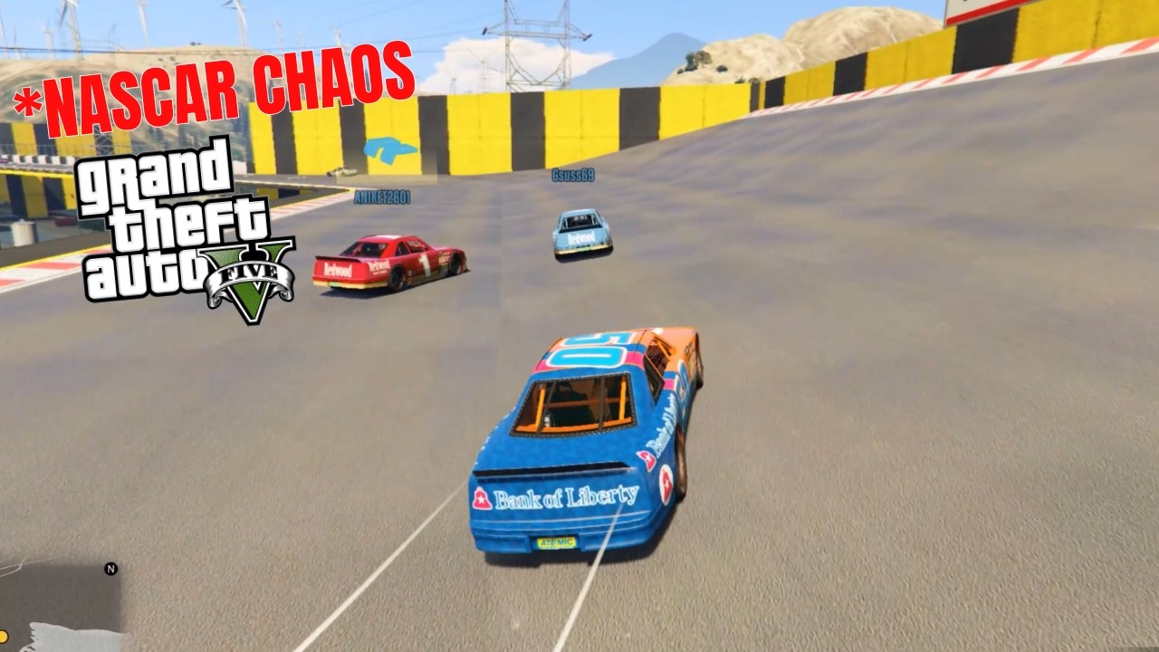 Chaotic Nascar race in GTA 5 ONLINE | Drunkyard