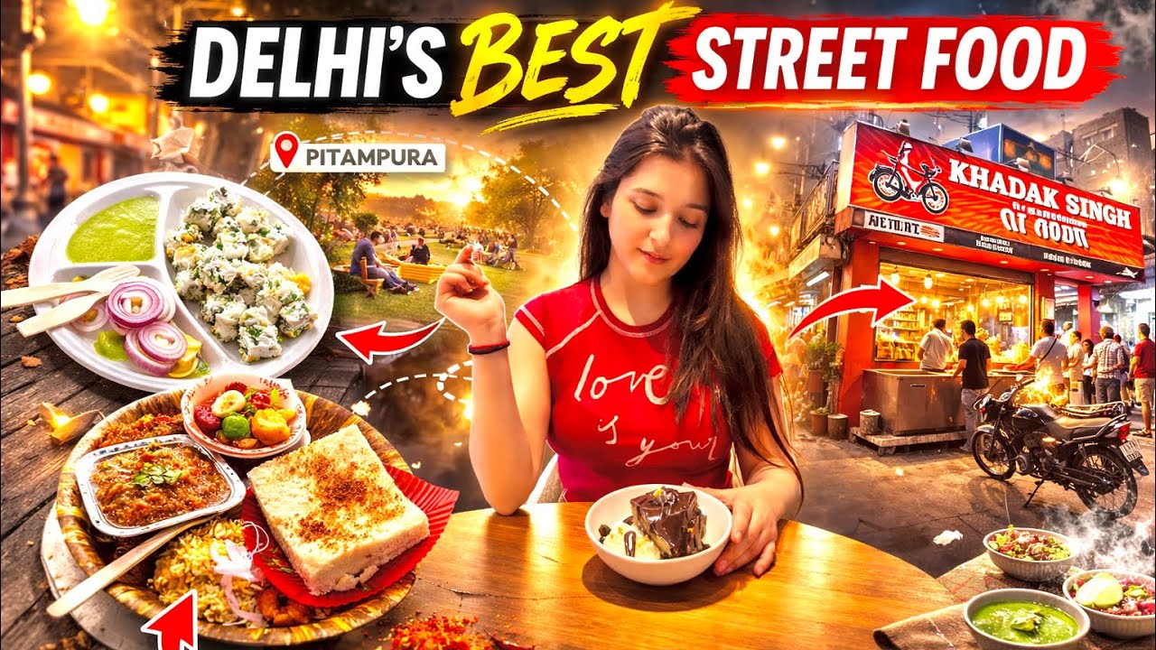 Delhi’s Viral Food Tour 🔥 | Khadak Singh Da Dhaba, Chole Kulche & Third Wave Coffee