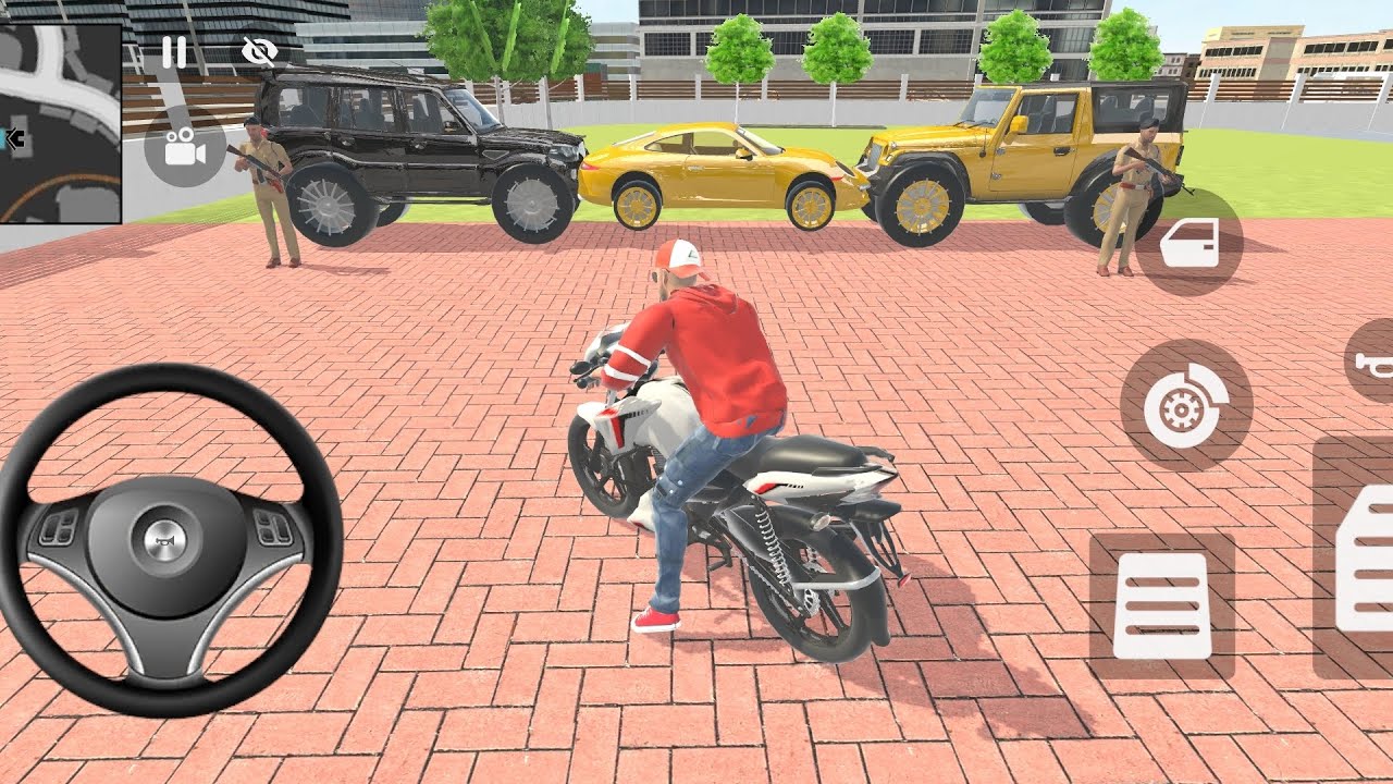 🎮Franklin Order By1️⃣Modify Gold Thar & Gold Porsche Car & Mahindra Scorpio in🇮🇳 Indian Bike Theft 