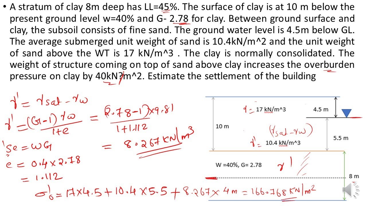 CONSOLIDATION NUMERICAL PROBLEMS I