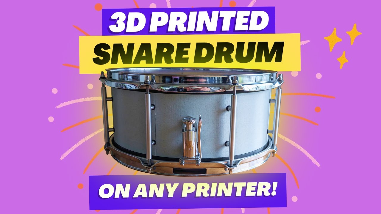 I made a 3d printed Snare Drum and it sounds surprisingly good!