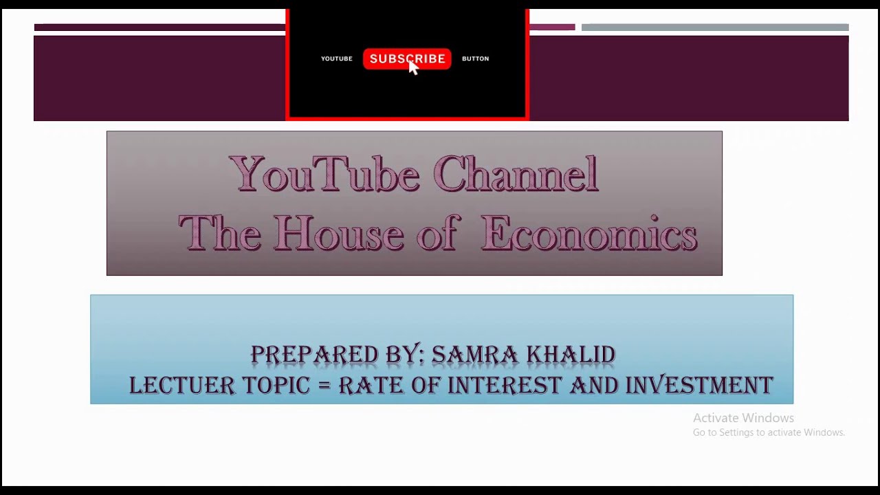 Rate of Interest/Optimum Level of Investment/investment/marginal efficiency of capital