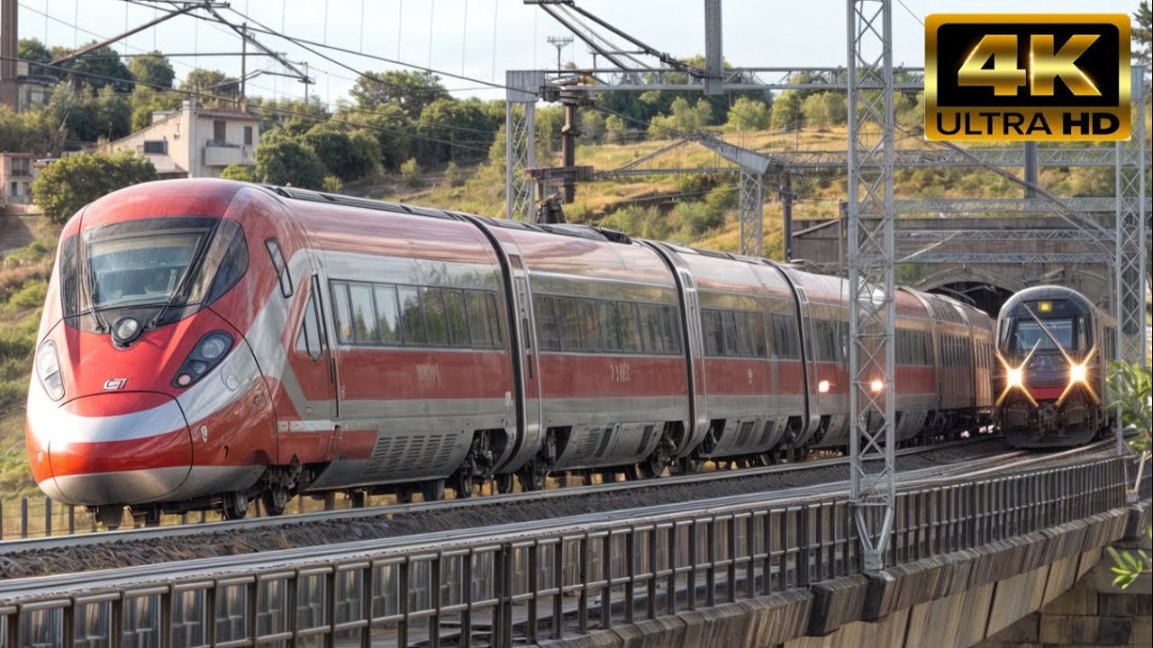 Italian High Speed Trains running on the Rome - Florence DD.