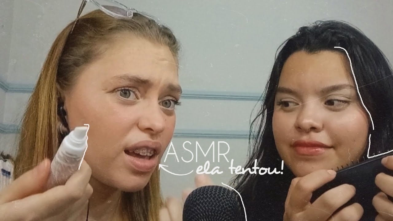 minha amiga tentou fazer ASMR pela primeira vez!! (random triggers)