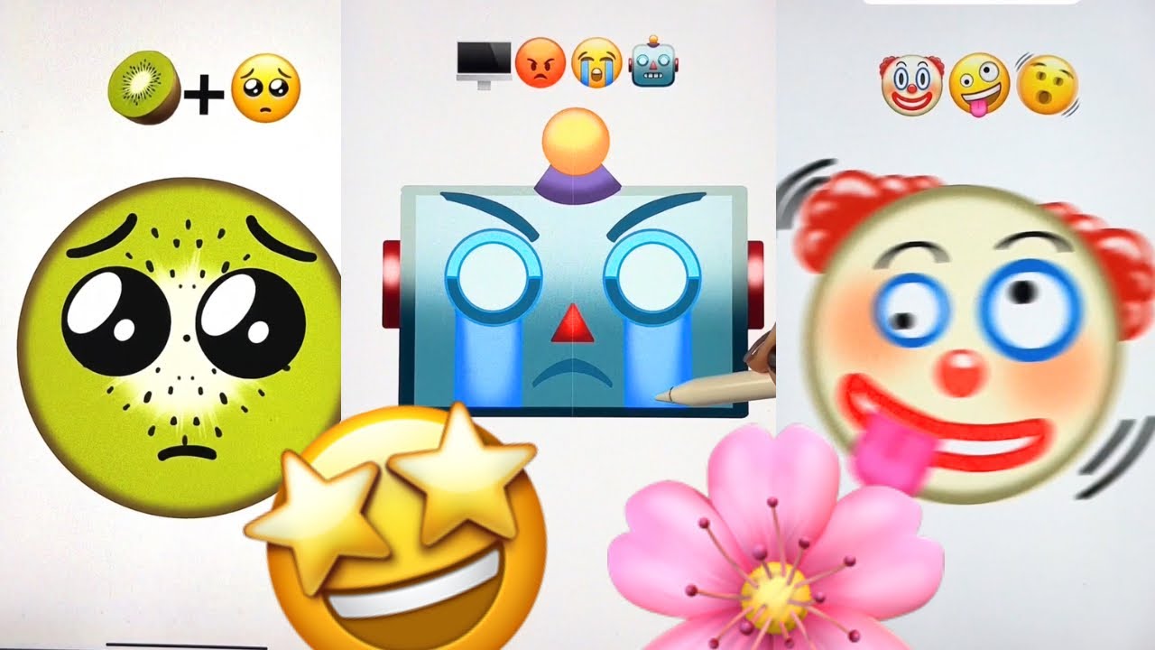 Как нарисовать креативные эмодзи | Микс эмодзи 🤩