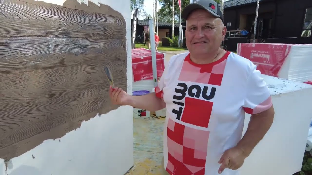 Штукатурка под Дерево CreativTop, технология нанесения на фасад и получения деревянной структуры