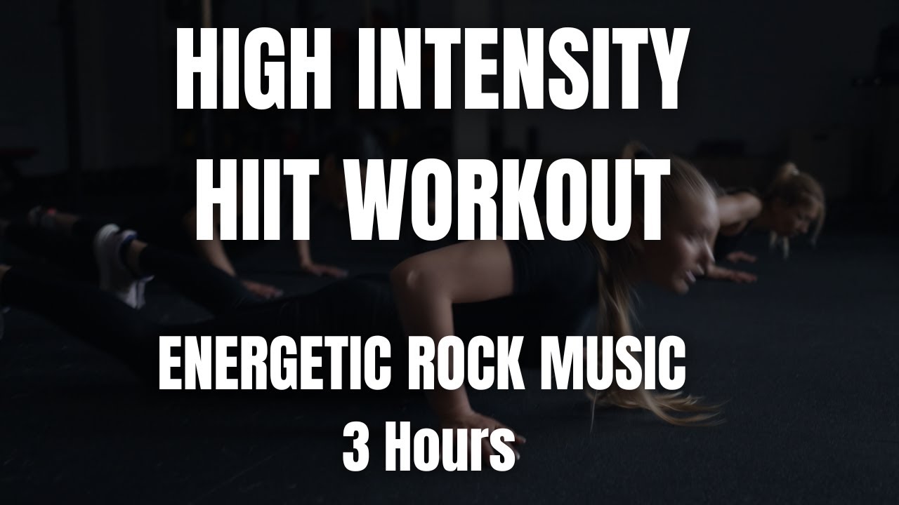 3 Hour HIIT Workout Visuals — High-Intensity Training Motivation — Energetic Rock Music [4K]