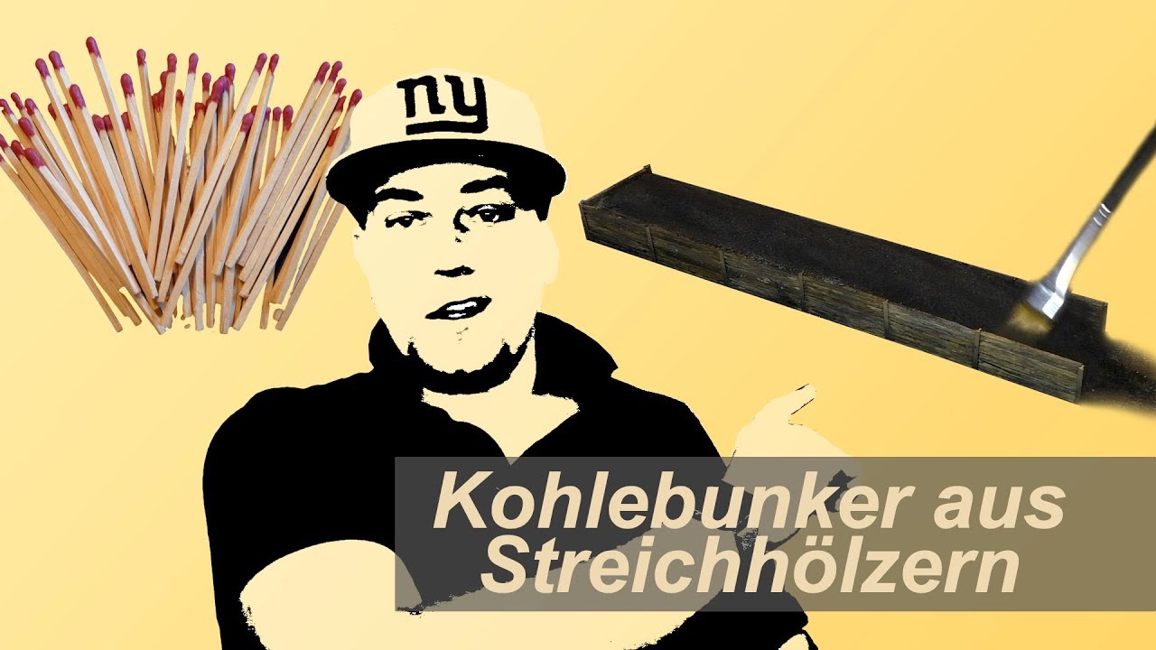 BW Kohlebunker aus Streichhölzern und Schienenresten
