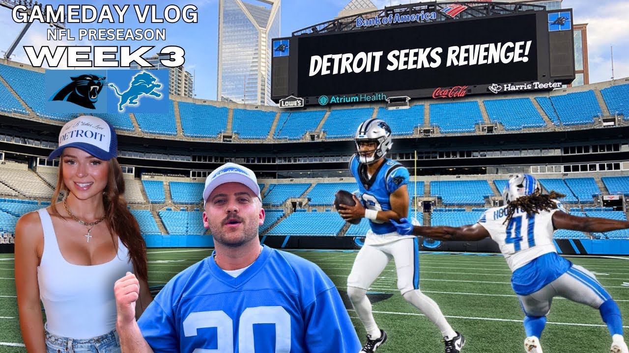DETROIT LIONS GET REVENGE ON CAROLINA PANTHERS AT BANK OF AMERICA STADIUM!! (NFL GAMEDAY VLOG)