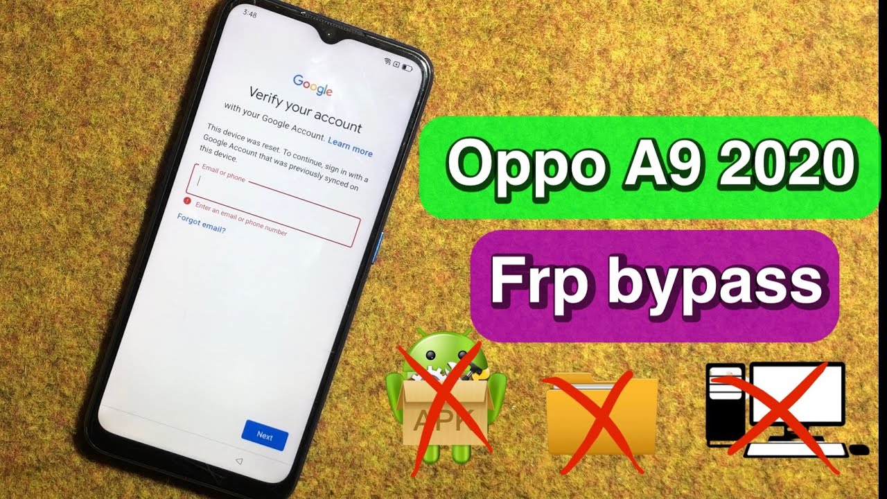 Oppo A9 2020 frp bypass by hand