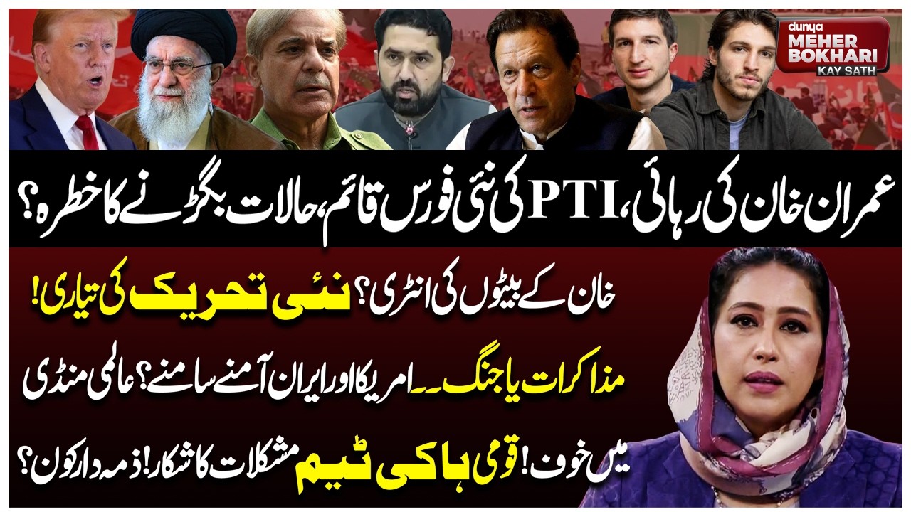 Imran Khan’s Release & PTI New Force! US vs Iran Tension & Pak Hockey | Dunya Meher Bokhari Kay Sath
