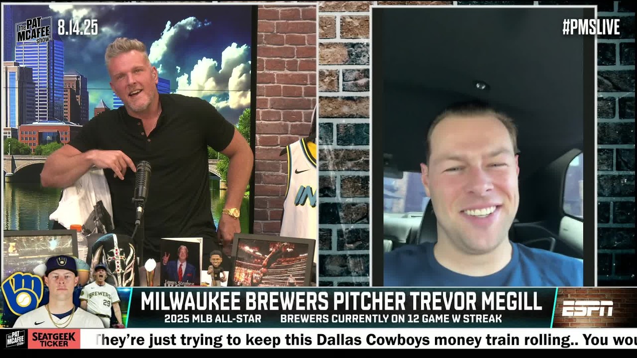 Trevor Megill on Brewers 12-game win streak, game routine & pitcher mentality | The Pat McAfee Show