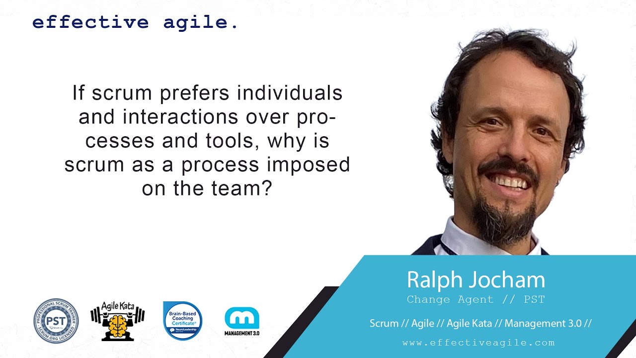 If scrum prefers individuals and interactions over processes and tools, why is scrum imposed?