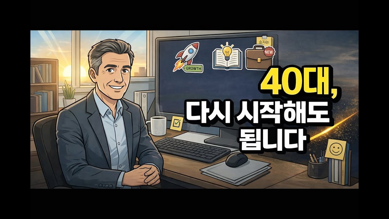 40대, 아직 늦지 않은 나이입니다.