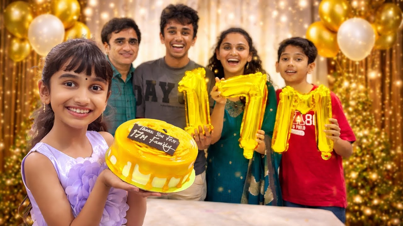 Hide & Seek Winner Cuts the Cake 🎂😍 | 17 Million Celebration 🎉@v5familyshow