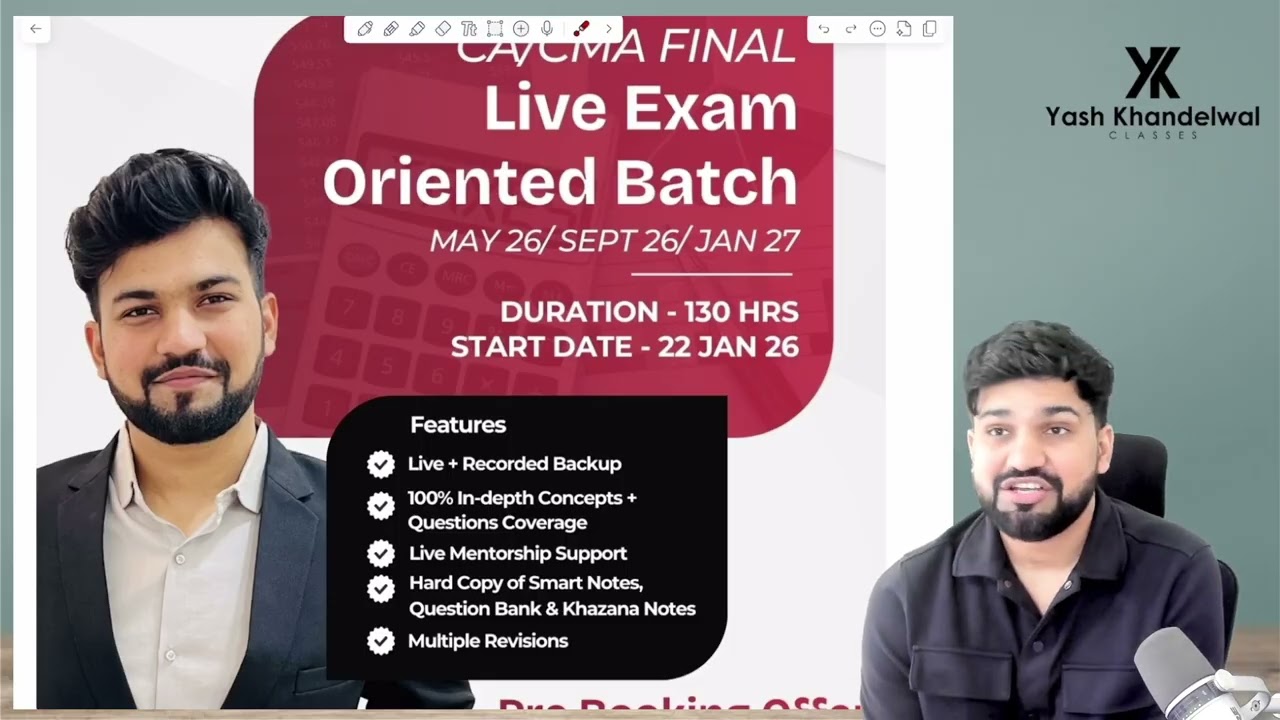 Target 70+| CA-Final DT Live Exam Oriented Batch Complete Details| May 26/Sep 26| Yash Khandelwal
