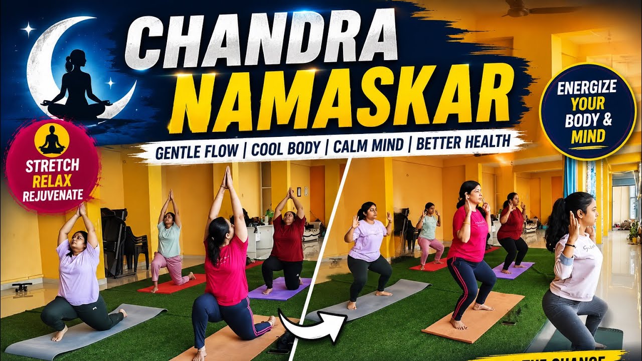How to practice Chandra namaskar 🌕🙏🏻 ||partner yoga @ruksarbanufitnessvlog15 #youtube #yogaroutine 