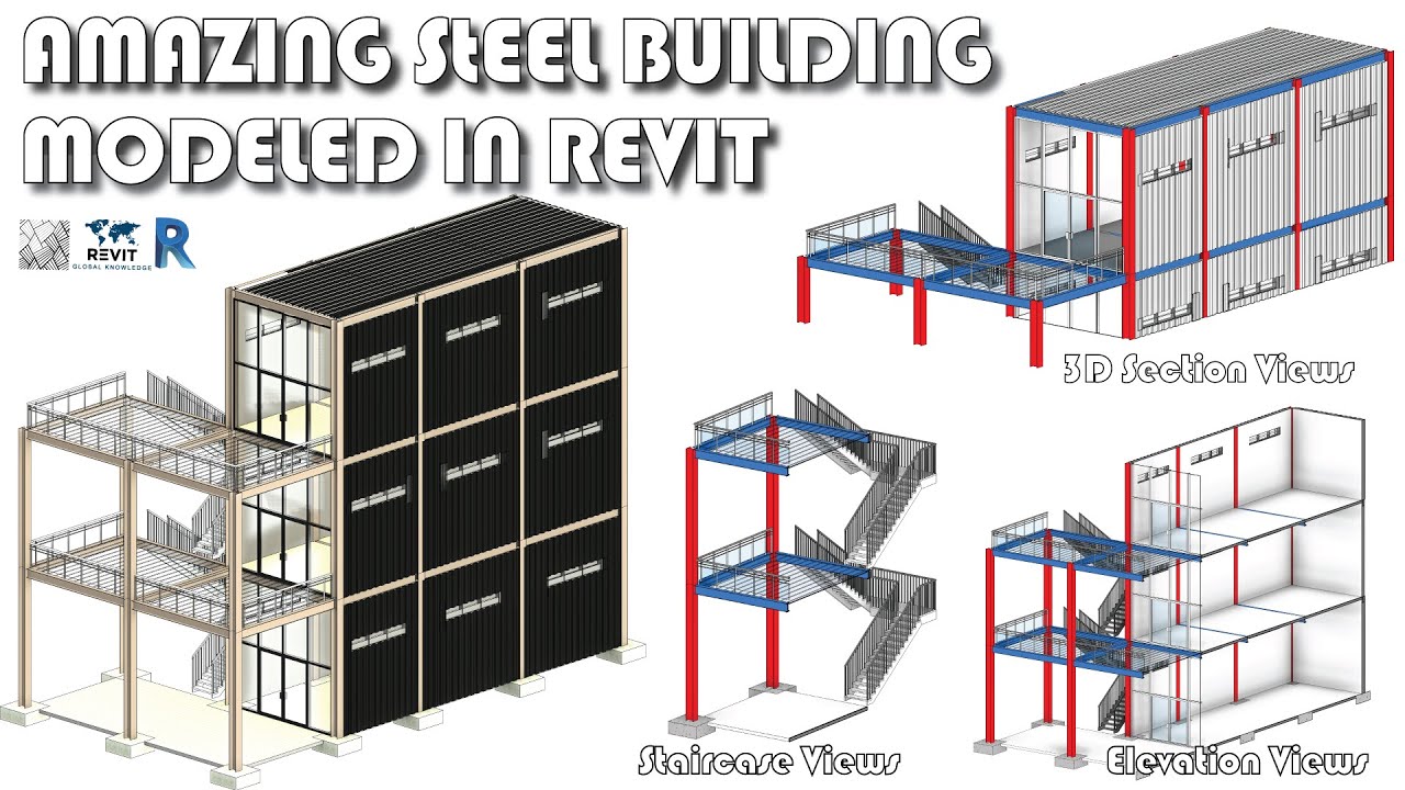 Building Modeled in Revit | Steel Structure