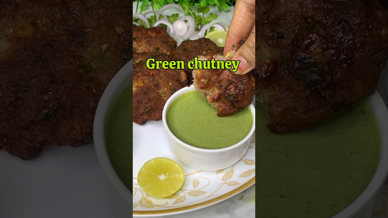 Green Chutney Recipe 🍀 #chutney #greenchutney #eidspecial